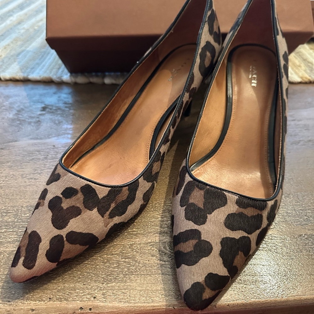 Coach Leopard Print Heels
